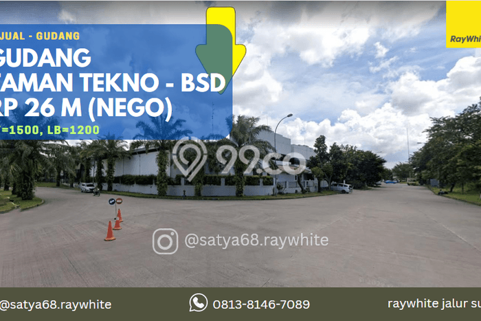 Gudang Strategis Kawasan BSD City, Luas 1200m², Area Komersial Gudang Strategis Kawasan BSD City, Luas 1200m², Area Komersial
