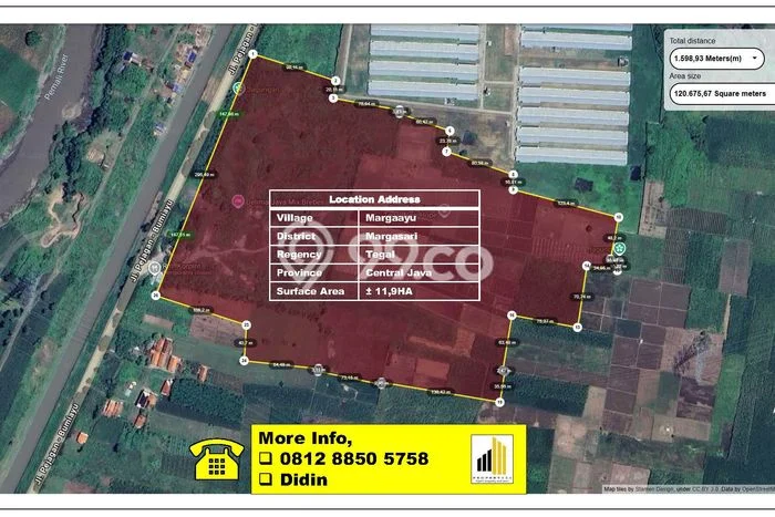Tanah Kavling untuk Dijual di Margasari Tegal 119401m2 Tanah Kavling untuk Dijual di Margasari Tegal 119401m2