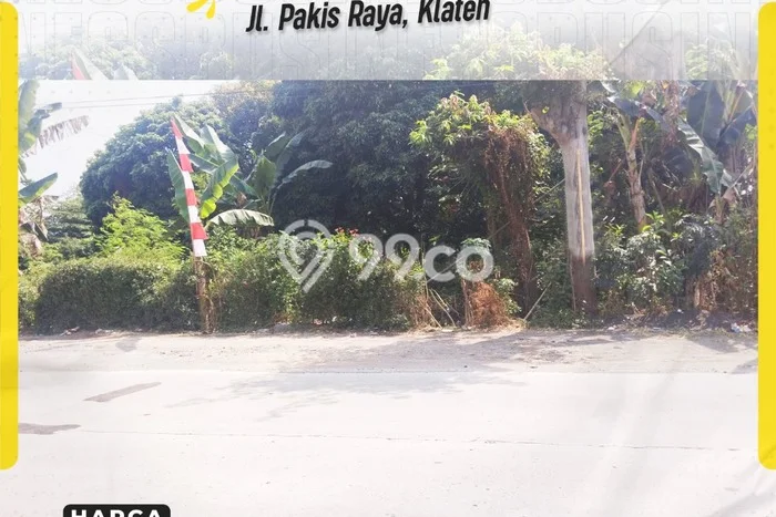 Tanah Dijual Lokasi Wonosari, Klaten Luas 1000m2 Legalitas Aman Tanah Dijual Lokasi Wonosari, Klaten Luas 1000m2 Legalitas Aman