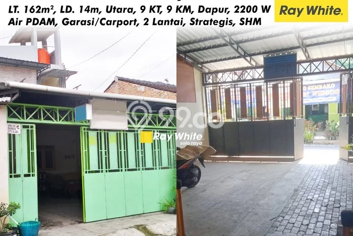Kos-kosan Dijual di Kartasura, Sukoharjo, 9 KT, 9 KM, Bangunan 162m2 Kos-kosan Dijual di Kartasura, Sukoharjo, 9 KT, 9 KM, Bangunan 162m2