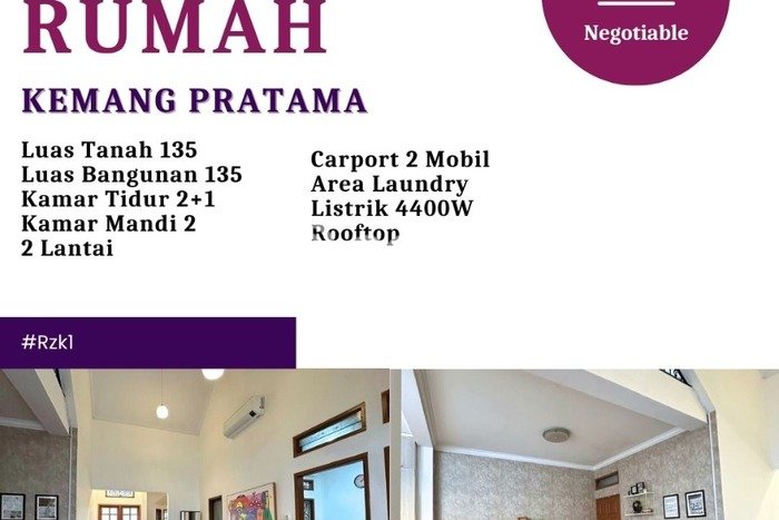 Rumah Minimalis 3 KT LT 135m2 di Kemang Pratama Rumah Minimalis 3 KT LT 135m2 di Kemang Pratama