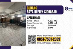 Unit Gudang Disewa Lokasi Taman, Sidoarjo Spesifikasi Luas Bangunan 4000m2 Unit Gudang Disewa Lokasi Taman, Sidoarjo Spesifikasi Luas Bangunan 4000m2