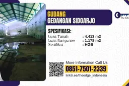 Unit Gudang Paling Strategis di Gedangan Malang dengan LB 1178m2 Unit Gudang Paling Strategis di Gedangan Malang dengan LB 1178m2