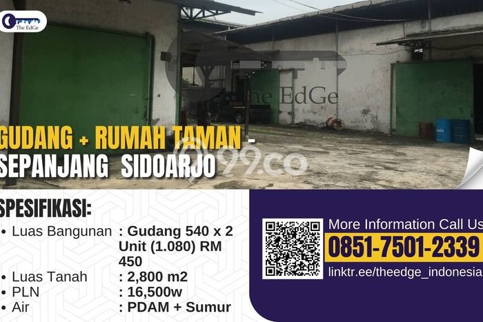 Gudang Dijual di Taman LT 2800m2, LB 1530m2 Solusi Investasi Cerdas Gudang Dijual di Taman LT 2800m2, LB 1530m2 Solusi Investasi Cerdas