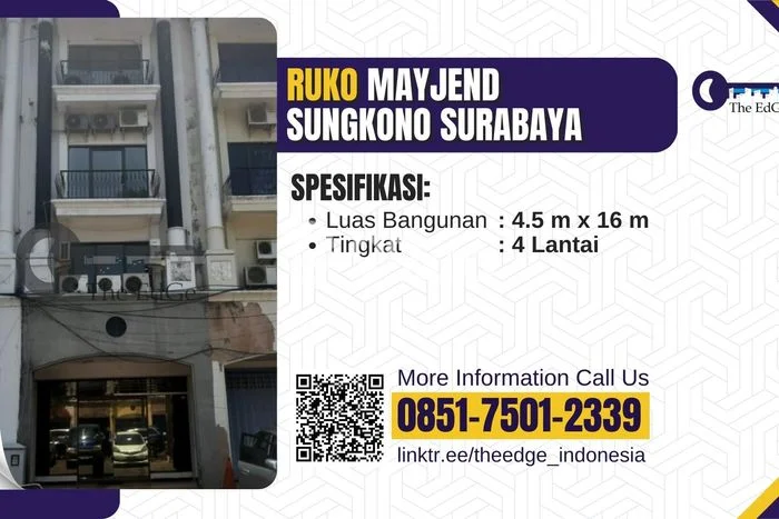 Disewakan Ruko di Kawasan Ramai Mayjen Sungkono Luas 288m2 Disewakan Ruko di Kawasan Ramai Mayjen Sungkono Luas 288m2