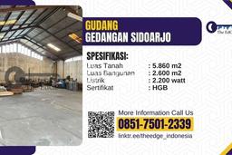Gudang For Sale di Kawasan Gedangan, Sidoarjo Harga Kompetitif Gudang For Sale di Kawasan Gedangan, Sidoarjo Harga Kompetitif