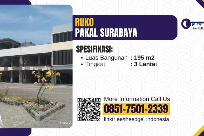 Unit Ruko Disewa Lokasi Pakal, Surabaya Spesifikasi Luas Bangunan 195m2 Unit Ruko Disewa Lokasi Pakal, Surabaya Spesifikasi Luas Bangunan 195m2
