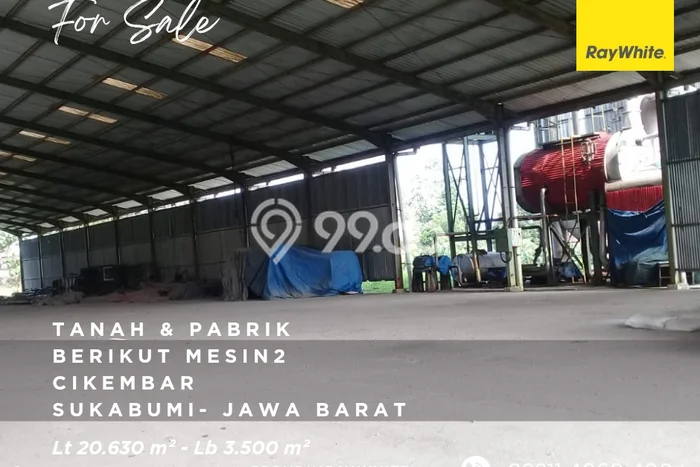 Pabrik Dijual di Kawasan Cikembar, Sukabumi Harga Kompetitif Pabrik Dijual di Kawasan Cikembar, Sukabumi Harga Kompetitif
