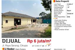 Gudang Dijual Lokasi Emas di Cikupa Luas 2500m2 Gudang Dijual Lokasi Emas di Cikupa Luas 2500m2