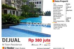 BEST DEAL! Apartemen Kawasan Gading Serpong, Tangerang, 1 KT, Luas 19m² BEST DEAL! Apartemen Kawasan Gading Serpong, Tangerang, 1 KT, Luas 19m²