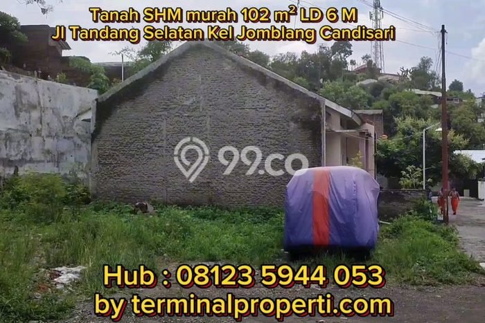 Lahan untuk Dijual Lokasi Candisari, Semarang Luas 102m2 SHM Lahan untuk Dijual Lokasi Candisari, Semarang Luas 102m2 SHM