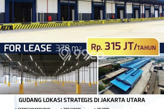Gudang Disewa di Jakarta Utara dengan LB 1000m2 Area Komersial Ramai Gudang Disewa di Jakarta Utara dengan LB 1000m2 Area Komersial Ramai