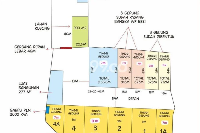 Gudang Disewa di Periuk, Tangerang, LT 21691m2 / LB 900m2 Gudang Disewa di Periuk, Tangerang, LT 21691m2 / LB 900m2