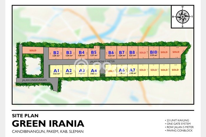 Tanah Kavling Dijual di Sleman, Yogyakarta dengan Luas Tanah 118m2 Tanah Kavling Dijual di Sleman, Yogyakarta dengan Luas Tanah 118m2
