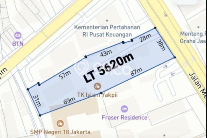 Tanah Strategis Dijual di Menteng Jakarta Pusat 5620m2 Tanah Strategis Dijual di Menteng Jakarta Pusat 5620m2