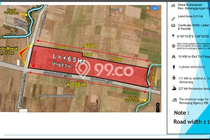 Tanah di Brebes, Brebes Luas 65000m2 Dijual Segera Tanah di Brebes, Brebes Luas 65000m2 Dijual Segera