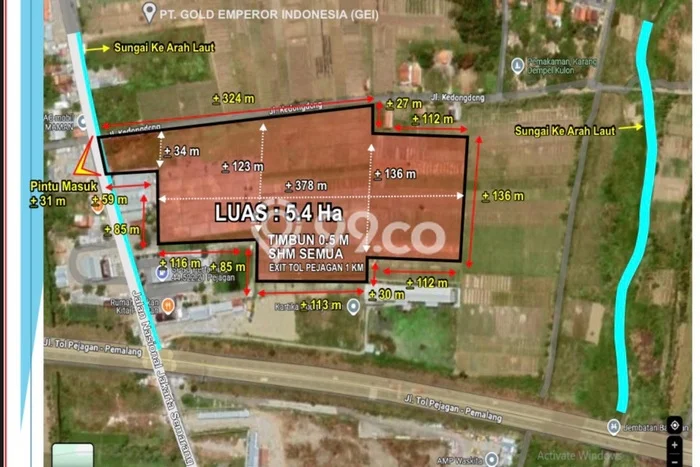Tanah di Brebes, Brebes Luas 54000m2 Dijual Segera Tanah di Brebes, Brebes Luas 54000m2 Dijual Segera