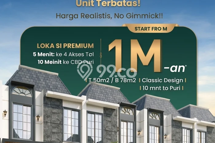 Rumah Modern 3 KT LT 50m2 di Karang Mulia Rumah Modern 3 KT LT 50m2 di Karang Mulia