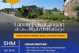 Tanah Dijual di Yogyakarta Seluas 570m2 Strategis Tanah Dijual di Yogyakarta Seluas 570m2 Strategis