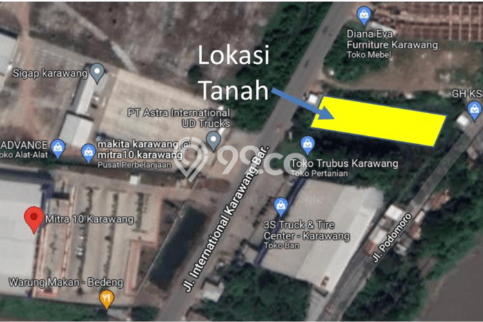 Tanah Strategis Dijual di Karawang Barat Karawang 1423m2 Tanah Strategis Dijual di Karawang Barat Karawang 1423m2