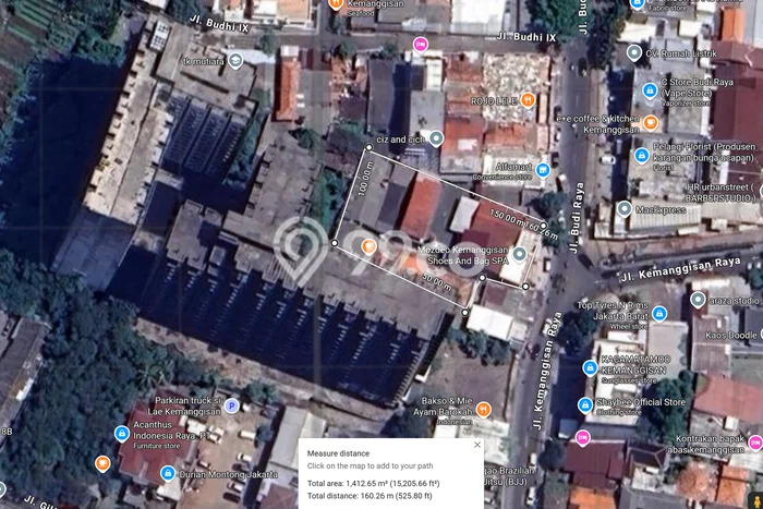 Jarang Ada! Tanah di Kemanggisan Punya Luas 1138m2 - Jarang Ada! Tanah di Kemanggisan Punya Luas 1138m2 -