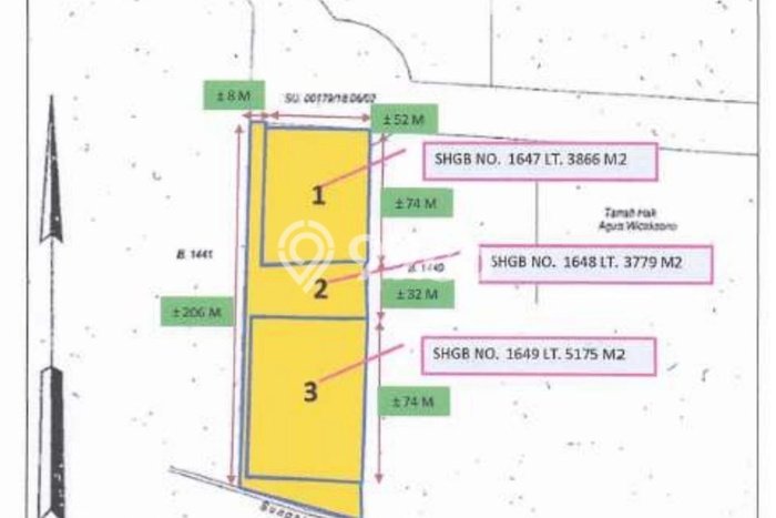 Gudang Dijual di Waru LT 12820m2, LB 8904m2 untuk Investasi Gudang Dijual di Waru LT 12820m2, LB 8904m2 untuk Investasi