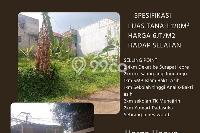 Tanah Kosong Dijual di Bandung dengan Area 120m2 Tanah Kosong Dijual di Bandung dengan Area 120m2
