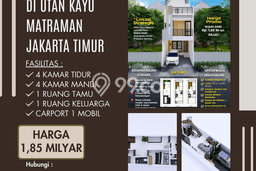 Dijual Cepat Rumah Favorit Siap Huni LB 180m2 di Matraman, Jakarta Timur Dijual Cepat Rumah Favorit Siap Huni LB 180m2 di Matraman, Jakarta Timur