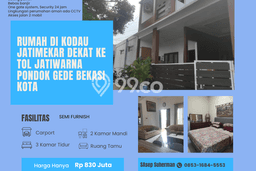 Dijual Rumah Eksklusif 3 KT di Jati Mekar, Bekasi Dijual Rumah Eksklusif 3 KT di Jati Mekar, Bekasi
