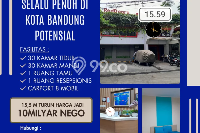 LOKASI STRATEGIS! Hotel di Cicendo, Luas 600m2m², Nilai Tinggi LOKASI STRATEGIS! Hotel di Cicendo, Luas 600m2m², Nilai Tinggi