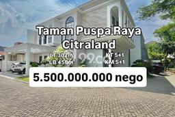 For Sale! Luxury House LT 302m2 Desain Modern di Citraland For Sale! Luxury House LT 302m2 Desain Modern di Citraland