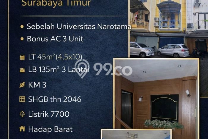 Ruko Dijual di Sukolilo Surabaya dengan Luas Bangunan 135m2 Ruko Dijual di Sukolilo Surabaya dengan Luas Bangunan 135m2