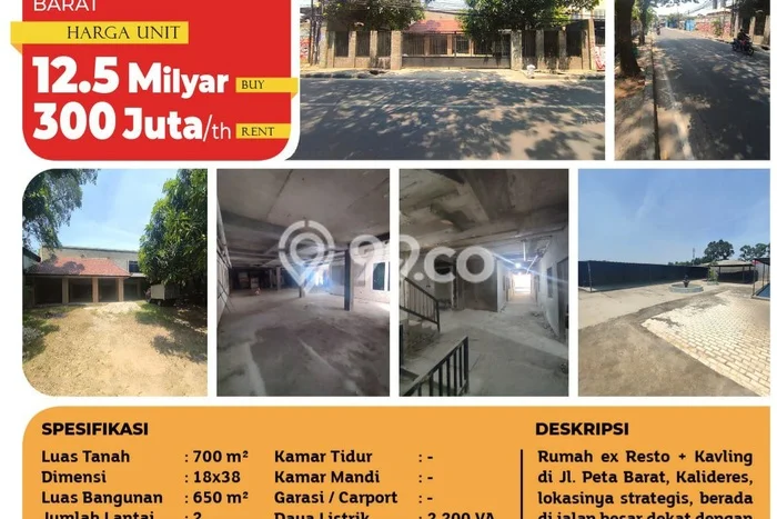 Paling Dicari! Komersial Dijual di Kalideres Harga Kompetitif Paling Dicari! Komersial Dijual di Kalideres Harga Kompetitif