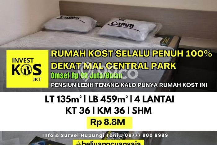 Unit Kost Dijual di Jakarta Barat Spesifikasi 36 Kamar Tidur dan Kawasan Ramai Unit Kost Dijual di Jakarta Barat Spesifikasi 36 Kamar Tidur dan Kawasan Ramai