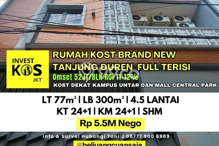 Dijual Kost 25 Kamar di Jakarta Barat untuk Investasi Anda Dijual Kost 25 Kamar di Jakarta Barat untuk Investasi Anda