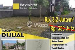 Tanah Komersial Dijual di Baki Sukoharjo 105m2 Tanah Komersial Dijual di Baki Sukoharjo 105m2