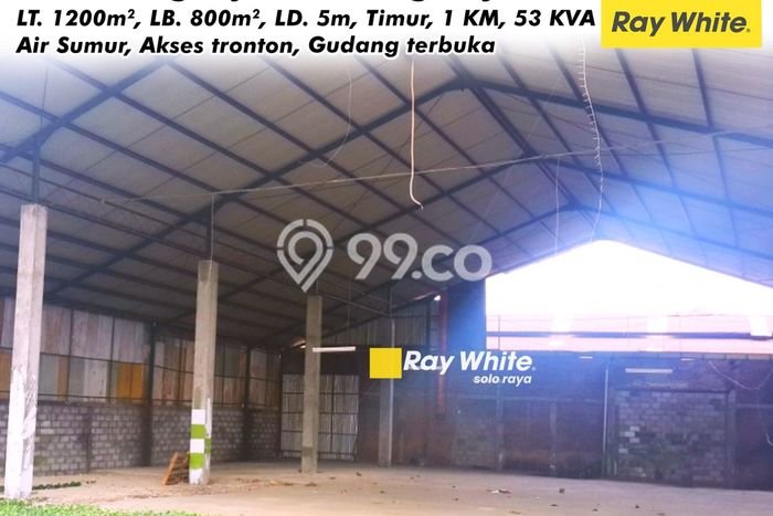 Gudang bagus disewakan di Gondangrejo Karanganyar dengan LB 800m2 harga sewa terbaik Gudang bagus disewakan di Gondangrejo Karanganyar dengan LB 800m2 harga sewa terbaik