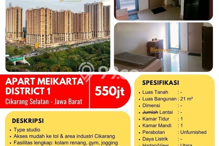 Apartemen Favorit Nyaman Dijual di Bekasi dengan 0 Kamar Tidur Apartemen Favorit Nyaman Dijual di Bekasi dengan 0 Kamar Tidur