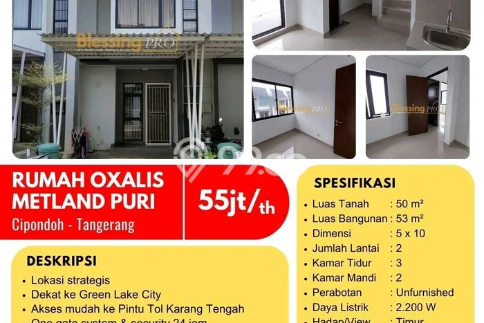 Rumah Kontrakan Jakarta Barat LT 50m2 LB 53m2 Area Metland Puri Rumah Kontrakan Jakarta Barat LT 50m2 LB 53m2 Area Metland Puri