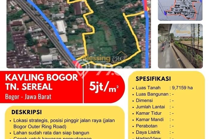Kavling Tanah Dijual di Bogor Tengah Bogor Spesifikasi 97000m2 Kavling Tanah Dijual di Bogor Tengah Bogor Spesifikasi 97000m2