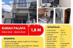 Rumah Strategis Modern Lb 135m2 di Kebon Jeruk, Jakarta Barat Rumah Strategis Modern Lb 135m2 di Kebon Jeruk, Jakarta Barat