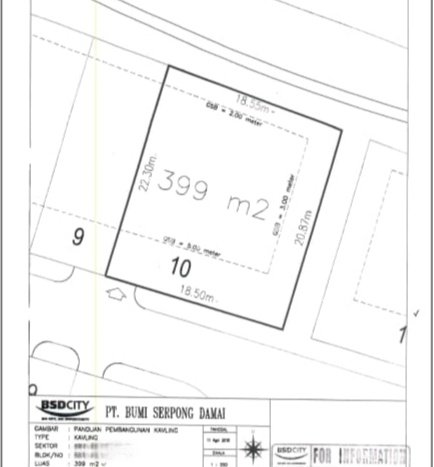 Dijual Tanah Lokasi BSD Foresta, Tangerang Seluas 399m2 Dijual Tanah Lokasi BSD Foresta, Tangerang Seluas 399m2