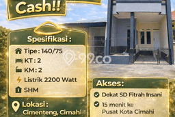 Rumah Modern 2 KT LT 75m2 di Cimahi Rumah Modern 2 KT LT 75m2 di Cimahi
