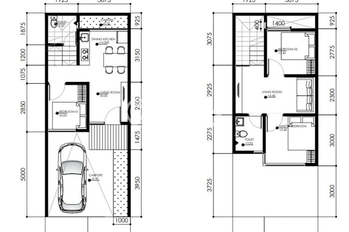 Rumah Modern 2 KT di Metland Menteng Jakarta Timur Unfurnished Rumah Modern 2 KT di Metland Menteng Jakarta Timur Unfurnished