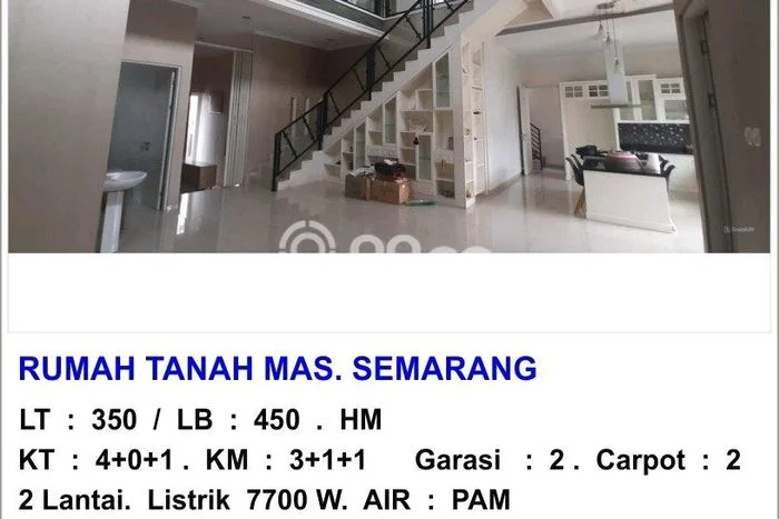 Disewakan! Rumah 5 Kamar Tidur &
5 Kamar Mandi di Tanah Mas, Semarang Disewakan! Rumah 5 Kamar Tidur &
5 Kamar Mandi di Tanah Mas, Semarang