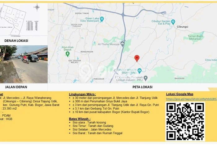 Lahan Kosong Dijual di Bogor dengan Area 23393m2 Lahan Kosong Dijual di Bogor dengan Area 23393m2