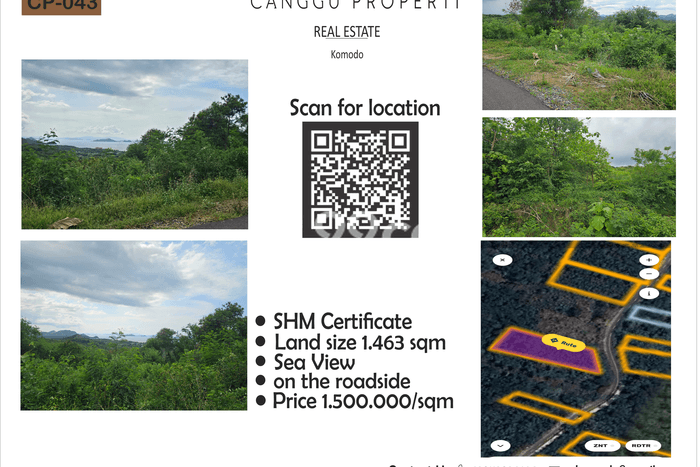 Tanah Kawasan Labuan Bajo, Luas 1463m², Lokasi Premium Tanah Kawasan Labuan Bajo, Luas 1463m², Lokasi Premium