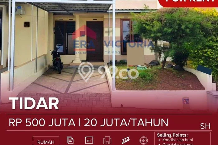 Rumah sewa siap huni 2 Kamar Tidur di Tidar, Malang Rumah sewa siap huni 2 Kamar Tidur di Tidar, Malang