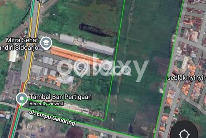 Kavling Tanah di Krian Dijual Luas 67717m2 Legalitas - Kavling Tanah di Krian Dijual Luas 67717m2 Legalitas -