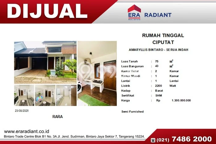For Sale Rumah 2 Kamar Lokasi Strategis Nyaman dan Strategis di Ciputat For Sale Rumah 2 Kamar Lokasi Strategis Nyaman dan Strategis di Ciputat
